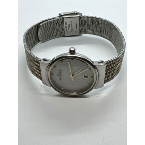 Skagen Ancher 355SSGS Women Stainless Steel Mesh Analog Dial Quartz Watch JNA900 - Picture 5 of 11